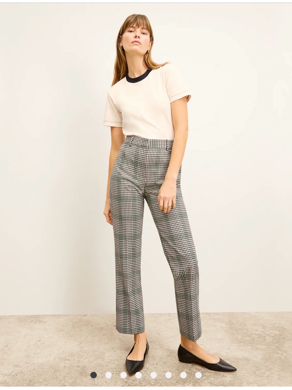 MM LeFleur The Smith Straight Trouser - Check Plaid Sharkskin